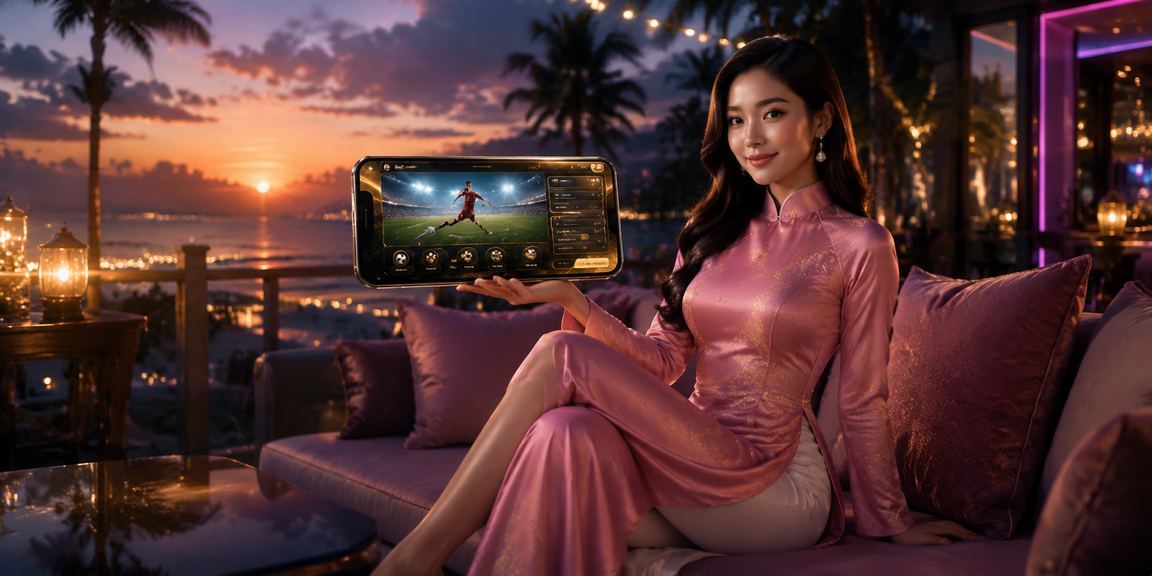 Người chơi tại Phú Quốc đặt cược thể thao với trang phục áo dài truyền thống